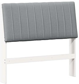 vidaXL Ταπετσαρισμένο κεφαλάρι Ανοιχτό γκρι 100 cm