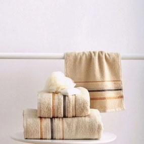 Πετσέτα Timothy Cream Sb Home Προσώπου 50x90cm 100% Βαμβάκι