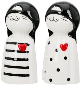 Figure Cat Porcelain White 2 Assorted 6X5X12Cm 6X5X12Cm
