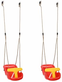 vidaXL 2 pcs Κόκκινο 36 x 43 x 42 εκ. Πλαστικό