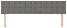 vidaXL Κεφαλάρια Σκ. Γκρι 180x5x78/88 εκ. Ύφασμα