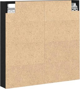 vidaXL Βιτρίνα Επιτοίχιο Μαύρη Οξυά 60 x 8,5 x 58 εκ
