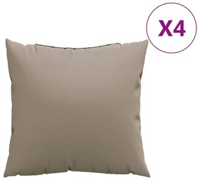 vidaXL Μαξιλάρια Καναπέ 4 τεμ. Taupe 40 x 40 εκ. Υφασμάτινα