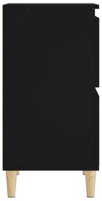 Ντουλάπια 2 τεμ. Μαύρα 60x35x70 εκ. Επεξεργασμένο Ξύλο - Μαύρο