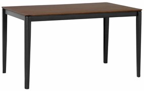 Τραπέζι Berwyn 1053, Μαύρο, Σκούρο ξύλο, 75x80x135cm, 25 kg, Ινοσανίδες μέσης πυκνότητας, Ξύλο, Ξύλο: Καουτσούκ | Epipla1.gr