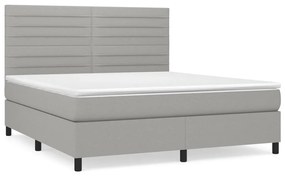 ΚΡΕΒΑΤΙ BOXSPRING ΜΕ ΣΤΡΩΜΑ ΑΝΟΙΧΤΟ ΓΚΡΙ 180X200 ΕΚ. ΥΦΑΣΜΑΤΙΝΟ 3141873