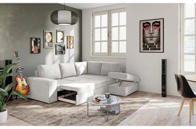 EDDI ΚΑΝΑΠΕΣ ΚΡΕΒΑΤΙ ΓΩΝΙΑ ΔΕΞΙΑ CREAM 248x213x90 - 70-0404