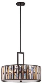 Κρεμαστό Φωτιστικό Οροφής 3xE27  Κρύσταλλο Κ9  Gemma Elstead Lighting-HK-GEMMA-P-C-VBZ-Μπρονζέ HK-GEMMA-P-C-VBZ