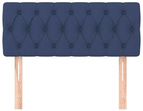 Κεφαλάρι Κρεβατιού Μπλε 90x7x78/88 εκ. Υφασμάτινο - Μπλε