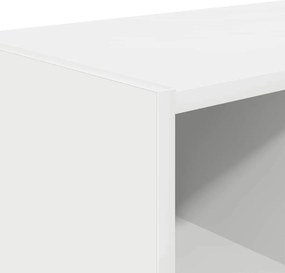 vidaXL Ράφι παπουτσιών στοιβαζόμενο λευκό 89,5x30x40 cm