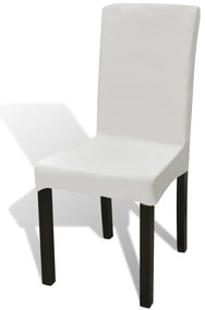 Κάλυμμα Καρέκλας Ελαστικό Ίσιο 6 τεμ. Κρεμ