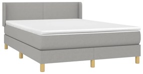 ΚΡΕΒΑΤΙ BOXSPRING ΜΕ ΣΤΡΩΜΑ ΑΝΟΙΧΤΟ ΓΚΡΙ 140X200 ΕΚ. ΥΦΑΣΜΑΤΙΝΟ 3130113