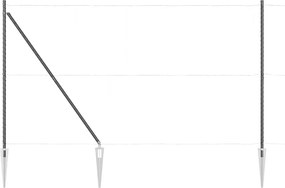 vidaXL Στύλος Περιφράξεων 26 pcs Γκρι 3,2 x 3,2 x 225 εκ