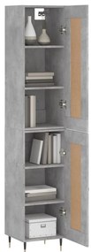 vidaXL Ντουλάπι Γκρι Σκυροδέματος 34,5x34x180 εκ. Επεξεργασμένο Ξύλο