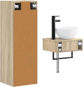 vidaXL Σετ Επίπλων Μπάνιου 2 τμχ. Sonoma Δρυς 33 x 34,5 x 100 εκ