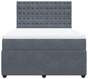 ΚΡΕΒΑΤΙ BOXSPRING ΜΕ ΣΤΡΩΜΑ ΣΚΟΥΡΟ ΓΚΡΙ 140X190 ΕΚ. ΒΕΛΟΥΔΙΝΟ 3294647