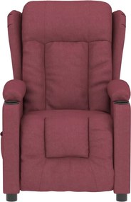 vidaXL Πολυθρόνα Ανακλινόμενη Ηλεκτρική Μπορντό Υφασμάτινη