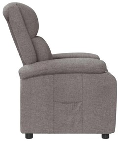 vidaXL Πολυθρόνα Ανακλινόμενη Taupe Υφασμάτινη