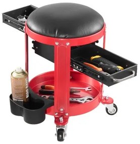 VEVOR Rolling Mechanic Stool Garage Seat 300 lbs Load with Wheels &amp; Storage