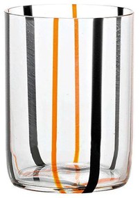 Ποτήρι Tirache TR00106 350ml Black-Orange Zafferano Γυαλί