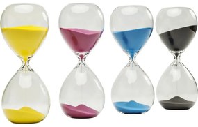 Κλεψύδρα Timer Γυάλινη Ασορτί 8,2x8,2x20 εκ. - Μαύρο