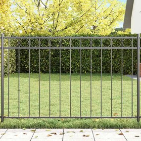 vidaXL Στοιχείο Φράχτη ASSEN 163 x 80 εκ Ατσάλι Γκρι