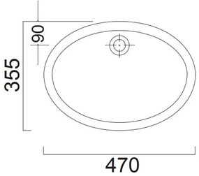 Νιπτήρας Serel Oval III-58 x 43.5 εκ.