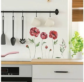 Αυτοκόλλητα Τοίχου Βινυλίου Poppies 59180 Ango-59180-Κόκκινο 59180