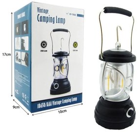 Επαναφορτιζόμενο LED Φανάρι Κάμπινγκ - Vintage camping lamp