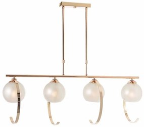 Φωτιστικό Οροφής Πολύφωτο Aca Iparelle DCR17504P Gold/Pearl