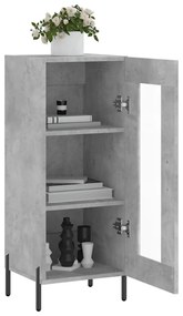 vidaXL Ντουλάπι Γκρι Σκυροδέματος 34,5x34x90 εκ. Επεξεργασμένο Ξύλο
