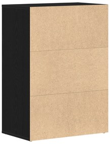 vidaXL Ντουλάπι Παπουτσιών Μαύρο Δρυς 60x35x84 εκ από Ξύλο
