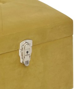 vidaXL Πάγκος με Αποθηκευτικό Χώρο Μουσταρδί 105 εκ. από Βελούδο