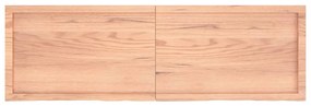 vidaXL Ράφι Τοίχου Ανοιχτό Καφέ 160x50x(2-4)εκ. Επεξ. Μασίφ Ξύλο Δρυός