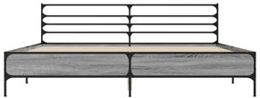 ΠΛΑΙΣΙΟ ΚΡΕΒΑΤΙΟΥ ΓΚΡΙ SONOMA 200X200 ΕΚ. ΕΠΕΞ. ΞΥΛΟ &amp; ΜΕΤΑΛΛΟ 3280065