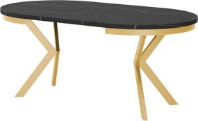 Τραπέζι Edder 90 επεκτεινόμενο-Λευκό-Μαύρο