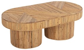 COFFEE TABLE OVAL TOP GATSBY  RATTAN IN NATURAL COLOR 110x59x39Hcm.