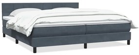 BOX SPRING ΚΡΕΒΑΤΙ ΜΕ ΣΤΡΩΜΑ ΣΚΟΥΡΟ ΓΚΡΙ 180X220 ΕΚ. ΒΕΛΟΥΔΙΝΟ 3316270