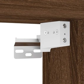 Κομοδίνο Επιτοίχιο Καφέ Δρυς 45x26x28,5 εκ. 858608