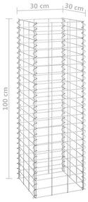 vidaXL Συρματοκιβώτια-Γλάστρες Υπ. 4τεμ 30x30x50/100/150/200εκ Σιδερ.
