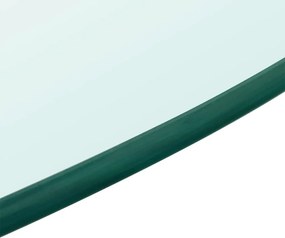 vidaXL Επιφάνεια Τραπεζιού Στρογγυλή 600 χιλ. από Ψημένο Γυαλί