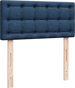 vidaXL Κρεβάτι Boxspring με Στρώμα Μπλε 100 x 200 εκ. Υφασμάτινο
