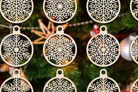 Intra απο ξύλο plywood 3mm-4mm πάχος Cut  Christmas Ball 10 Δίασταση 8x8 cm INTRAFABR-79429211