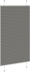 vidaXL Πλισέ περσίδα Ανθρακί 80x100 cm Πλάτος υφάσματος 79,4 cm
