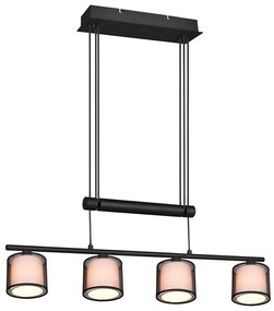 Φωτιστικό Οροφής - Ράγα Burton 311400432 82x12x150cm 4xE14 28W Black-White Trio Lighting