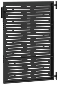 vidaXL Πύλη Κήπου Μαύρο 105 x 125 cm Ατσάλι με Επικάλυψη Πούδρας