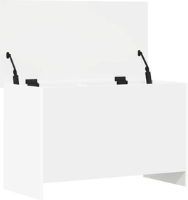 vidaXL Θήκη Αποθήκευσης Λευκό 80 x 40 x 50 cm Επεξεργασμένο Ξύλο