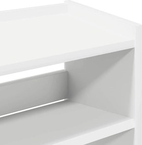 Ράφι παπουτσιών vidaXL Λευκό 60x25x62 cm Κατασκευασμένο ξύλο