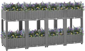 vidaXL Ζαρντινιέρα 160 x 40 x 71 εκ. από Πολυπροπυλένιο