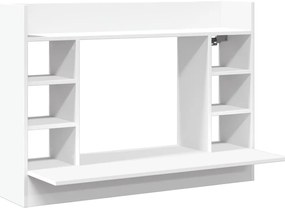 vidaXL Γραφείο Τοίχου Λευκό 105x48x75 εκ. από Επεξεργασμένο Ξύλο